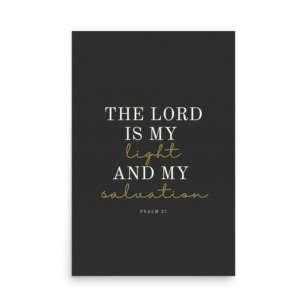 Psalm 27 Quote On Light Or Dark Background  