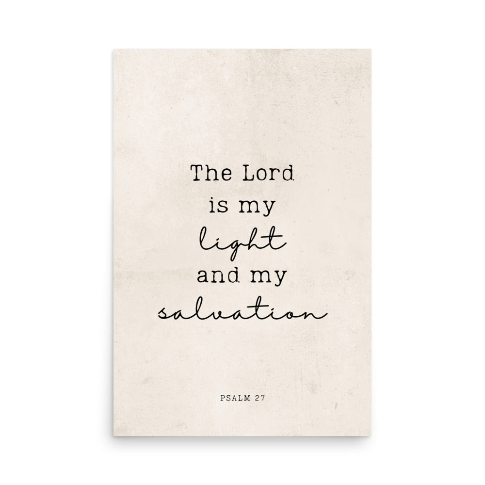Psalm 27 Beige 24x36