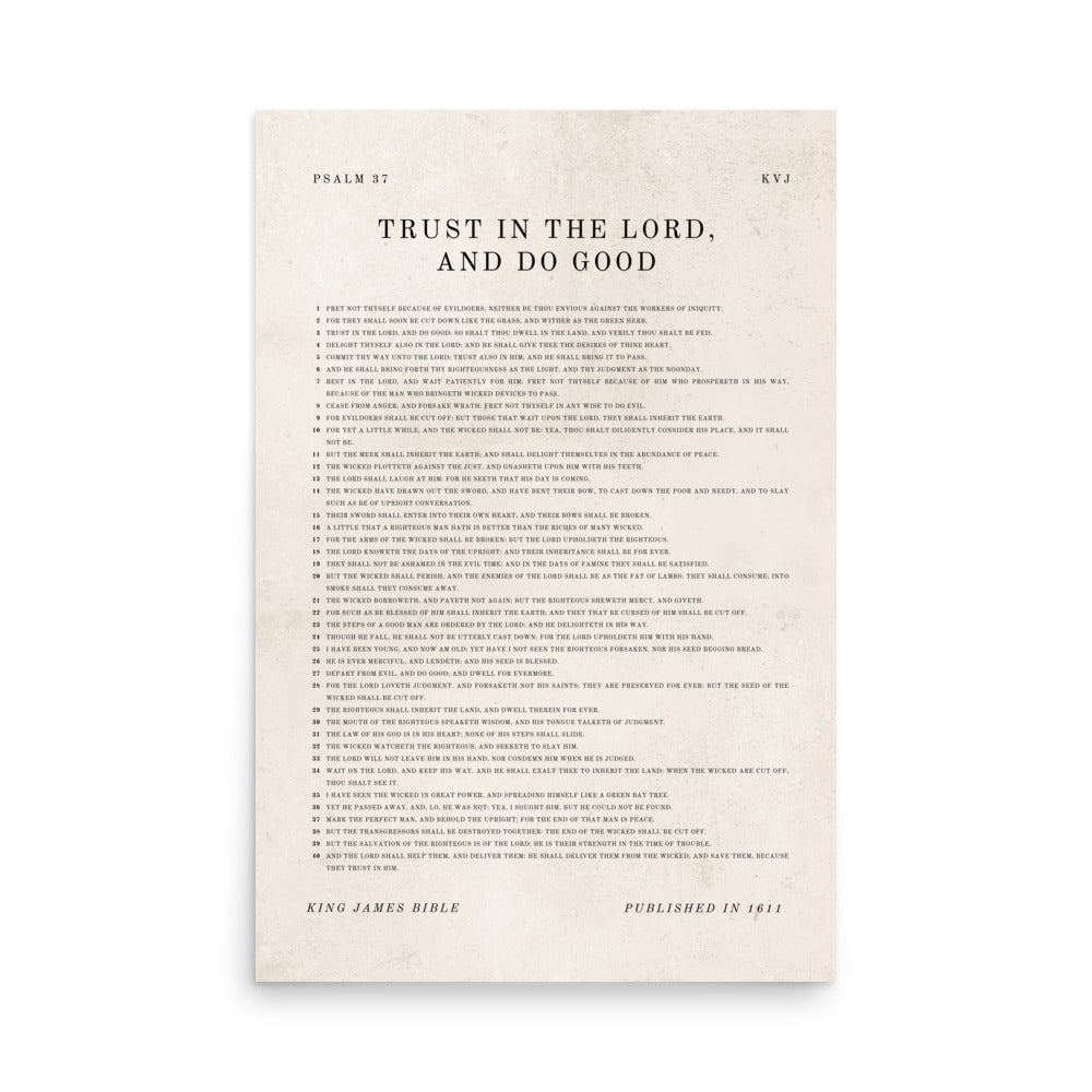 Psalm 37 Beige 24X36