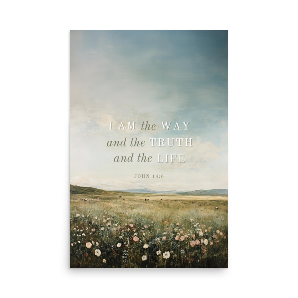 John 14:6 Meadow Light Text 24x36