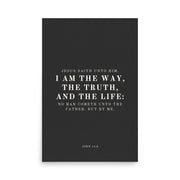 John 14:6 Black 24x36