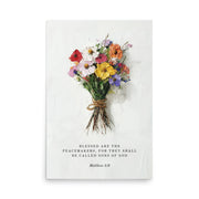 Matthew 5:9 Flower Bouquet 24x36