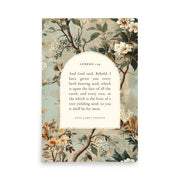 Matthew 5:44 Botanical Background 24x36