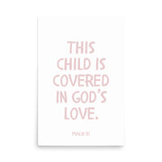 Psalm 91 Verse - A Soft Nursery Wall Art Print