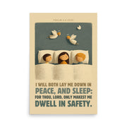 Psalm 4:8 Nursery Wall Art