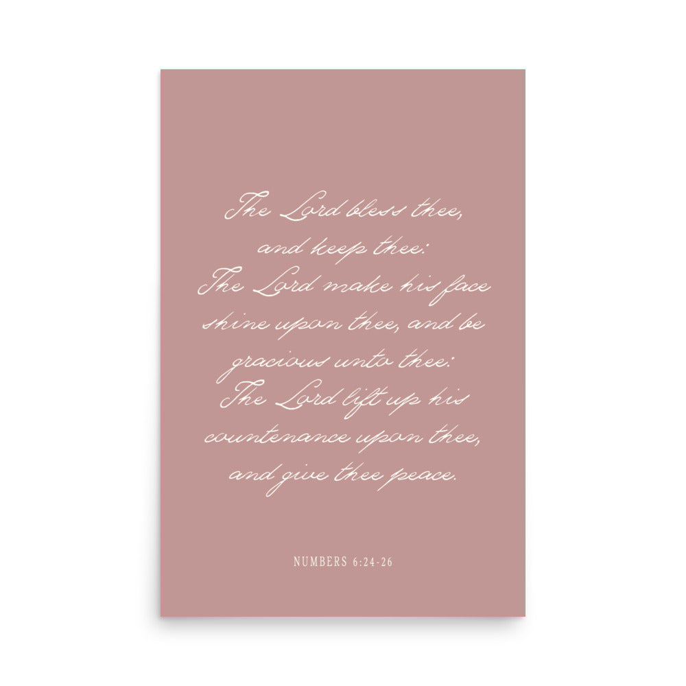"The Lord Bless You" Numbers 6:24-26 Art | Available in 3 Colors