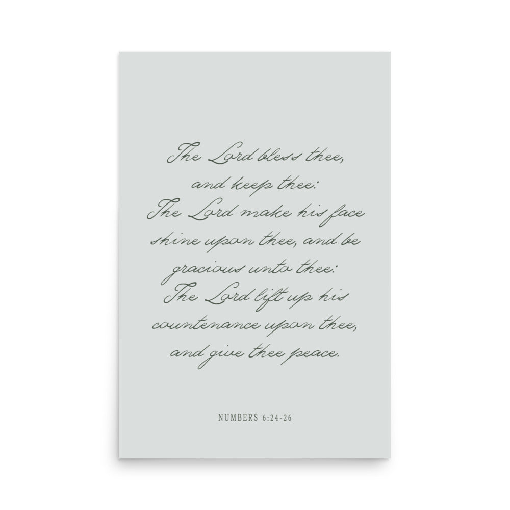 "The Lord Bless You" Numbers 6:24-26 Art | Available in 3 Colors