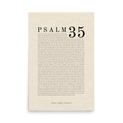 Psalm 35 Full Chapter Wall Art | Complete Scripture Print