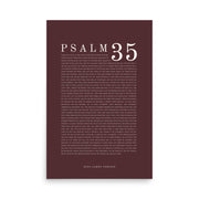 Psalm 35 Full Chapter Wall Art | Complete Scripture Print