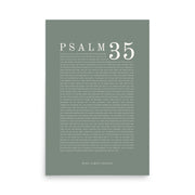 Psalm 35 Full Chapter Wall Art | Complete Scripture Print