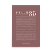 Psalm 35 Full Chapter Wall Art | Complete Scripture Print