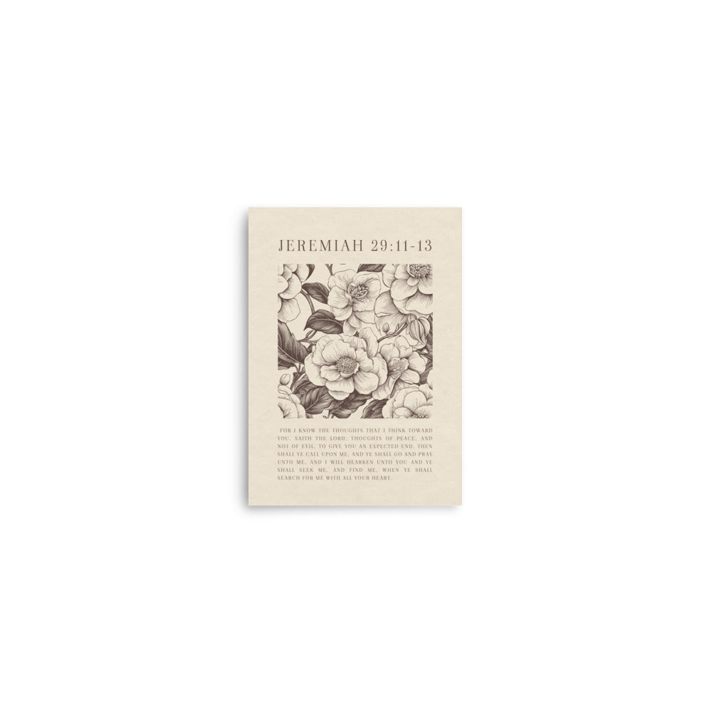 Jeremiah 29:11 - Floral On Beige  