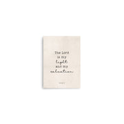 Psalm 27 Quote In Print And Script Lettering On Beige  