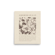Jeremiah 29:11 - Floral On Beige  