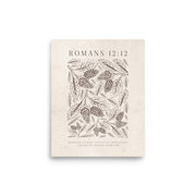 Romans 12:12 Floral On Beige  