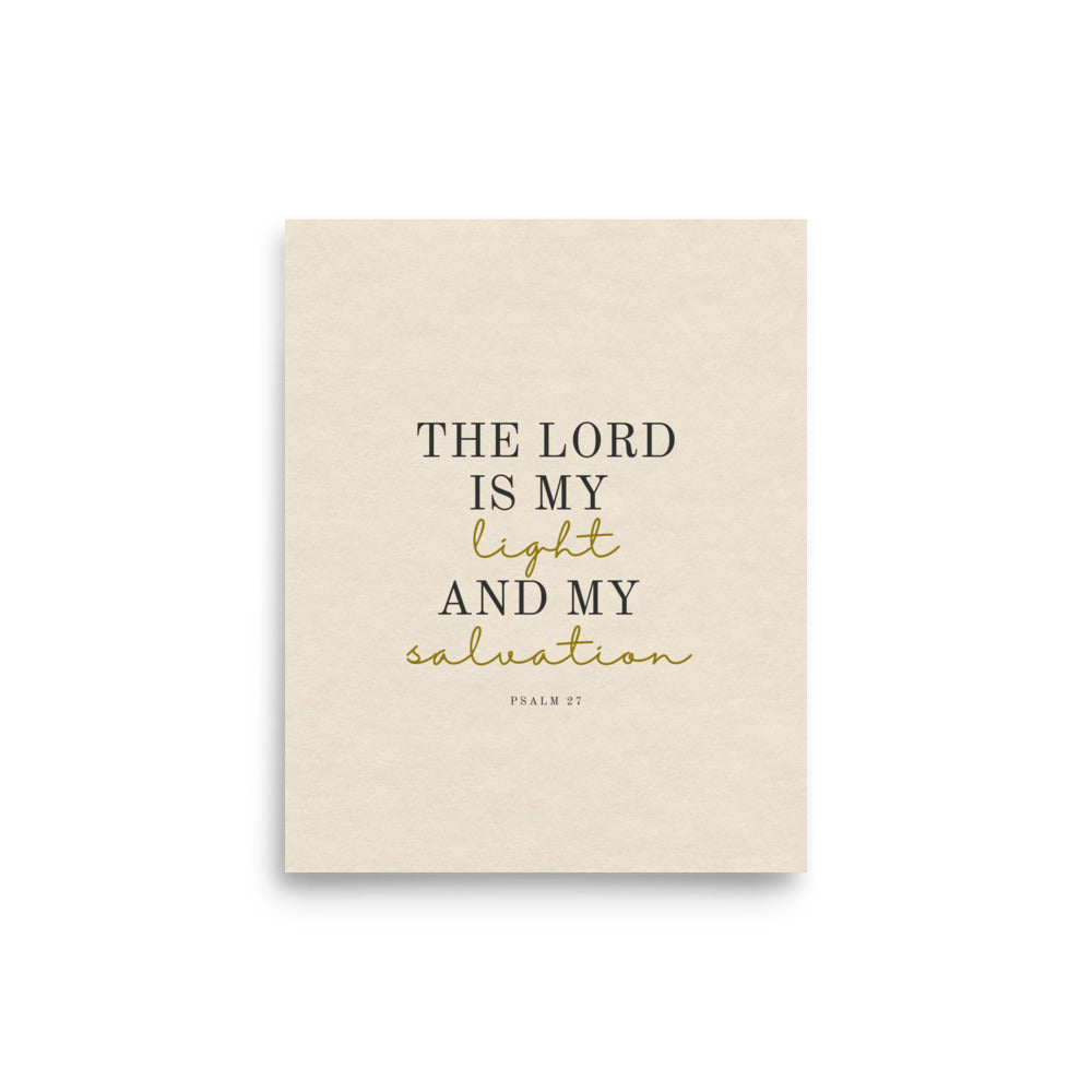 Psalm 27 Quote On Light Or Dark Background  