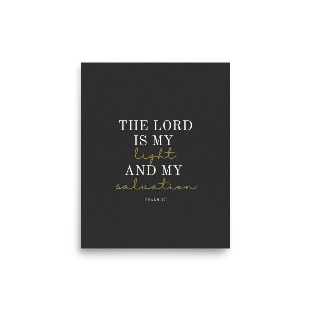 Psalm 27 Quote On Light Or Dark Background  