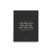 John 14:6 Black 8x10