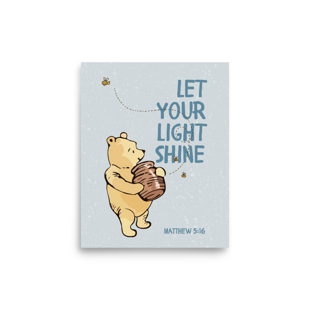 Matthew 5:16 – Pooh Bear Inspired Scripture Print