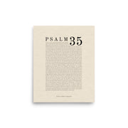 Psalm 35 Full Chapter Wall Art | Complete Scripture Print
