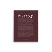 Psalm 35 Full Chapter Wall Art | Complete Scripture Print