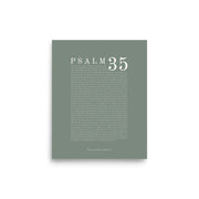 Psalm 35 Full Chapter Wall Art | Complete Scripture Print