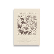 Jeremiah 29:11 - Floral On Beige  