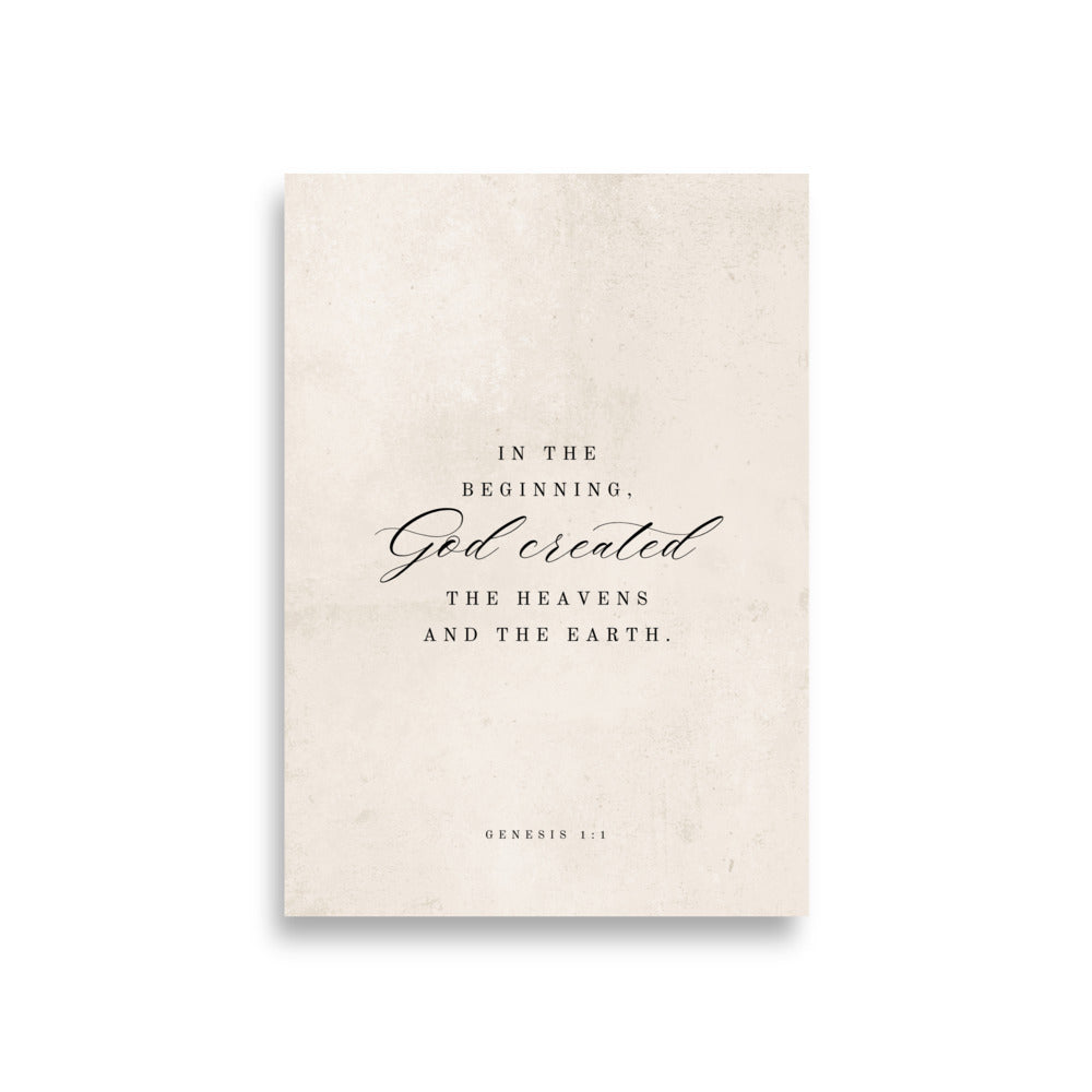 Genesis 1:1 White A1