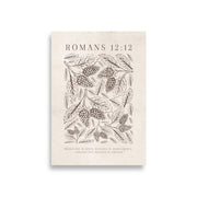 Romans 12:12 Floral On Beige  