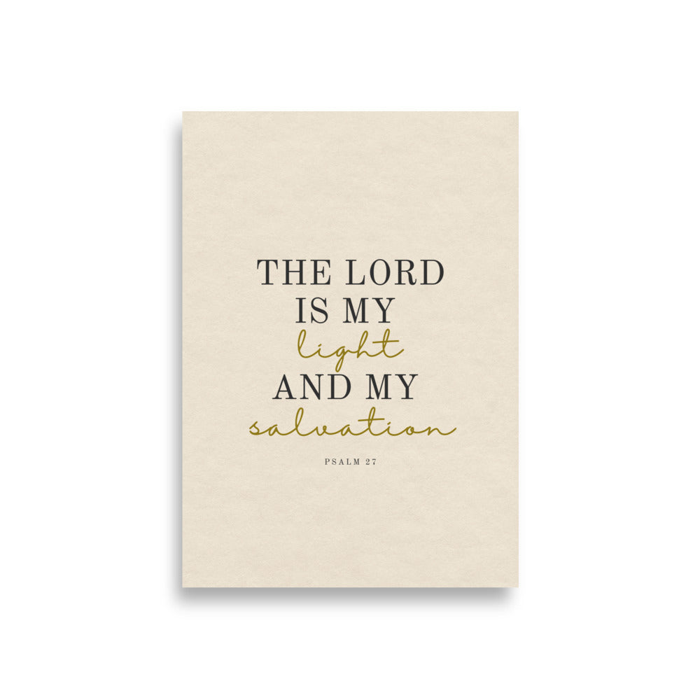 Psalm 27 Quote On Light Or Dark Background  