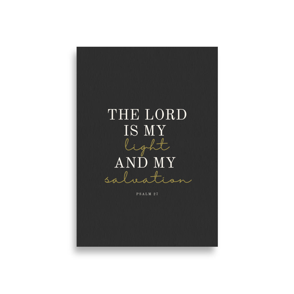 Psalm 27 Quote On Light Or Dark Background  