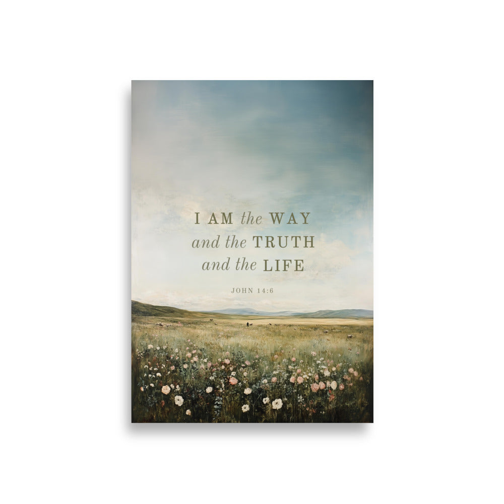John 14:6 Meadow Dark Text A1