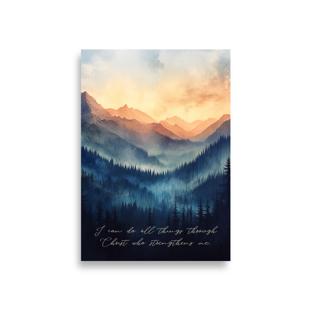 Philippians 4:13 - Mountain Landscape A1