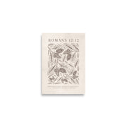 Romans 12:12 Floral On Beige  