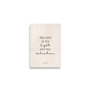 Psalm 27 Quote In Print And Script Lettering On Beige  