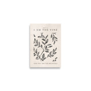 John 15:5 Vintage Floral On Beige Background  