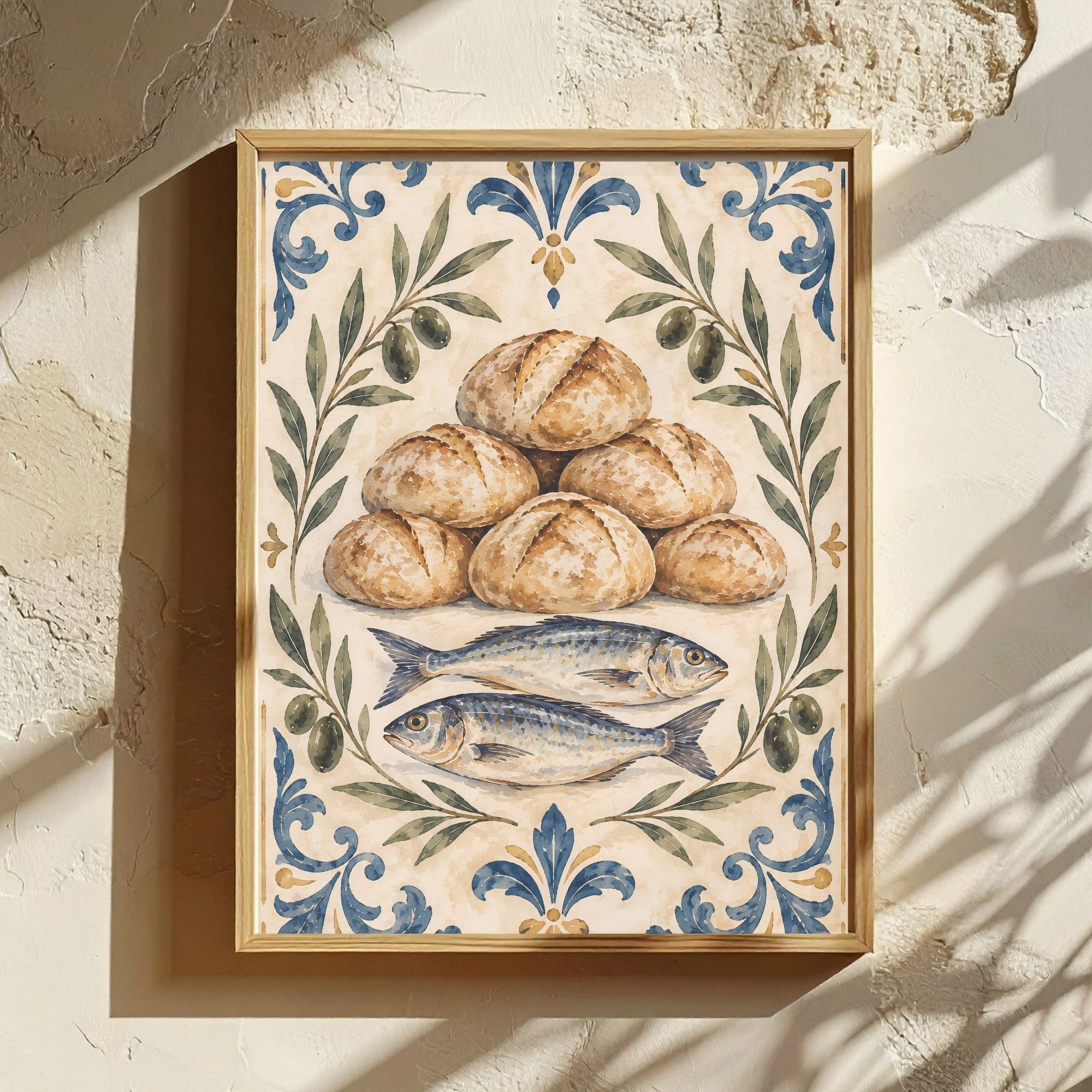 Bread and Fish framed lifestyle square