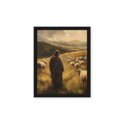 Jesus and His Herd - Framed Canvas Print    Unframed Canvas / 8″×10″-Unframed Canvas / 9″×12″-Unframed Canvas / 11″×14″-Unframed Canvas / 12″×12″-Unframed Canvas / 12″×16″-Unframed Canvas / 12″×18″-Unframed Canvas / 16″×16″-Unframed Canvas / 16″×20″-Unframed Canvas / 18″×24″-Unframed Canvas / 20″×28″ 