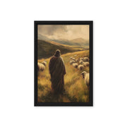 Jesus and His Herd - Framed Canvas Print    Unframed Canvas / 8″×10″-Unframed Canvas / 9″×12″-Unframed Canvas / 11″×14″-Unframed Canvas / 12″×12″-Unframed Canvas / 12″×16″-Unframed Canvas / 12″×18″-Unframed Canvas / 16″×16″-Unframed Canvas / 16″×20″-Unframed Canvas / 18″×24″-Unframed Canvas / 20″×28″ 