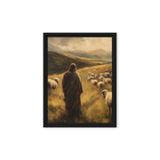 Jesus and His Herd - Framed Canvas Print    Unframed Canvas / 8″×10″-Unframed Canvas / 9″×12″-Unframed Canvas / 11″×14″-Unframed Canvas / 12″×12″-Unframed Canvas / 12″×16″-Unframed Canvas / 12″×18″-Unframed Canvas / 16″×16″-Unframed Canvas / 16″×20″-Unframed Canvas / 18″×24″-Unframed Canvas / 20″×28″ 