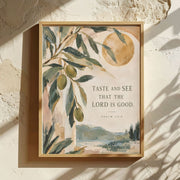Taste and See That the Lord Is Good | Psalm 34:8 Christian Wall Art