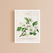 Psalm 27 Quote Vintage Floral On Beige Background