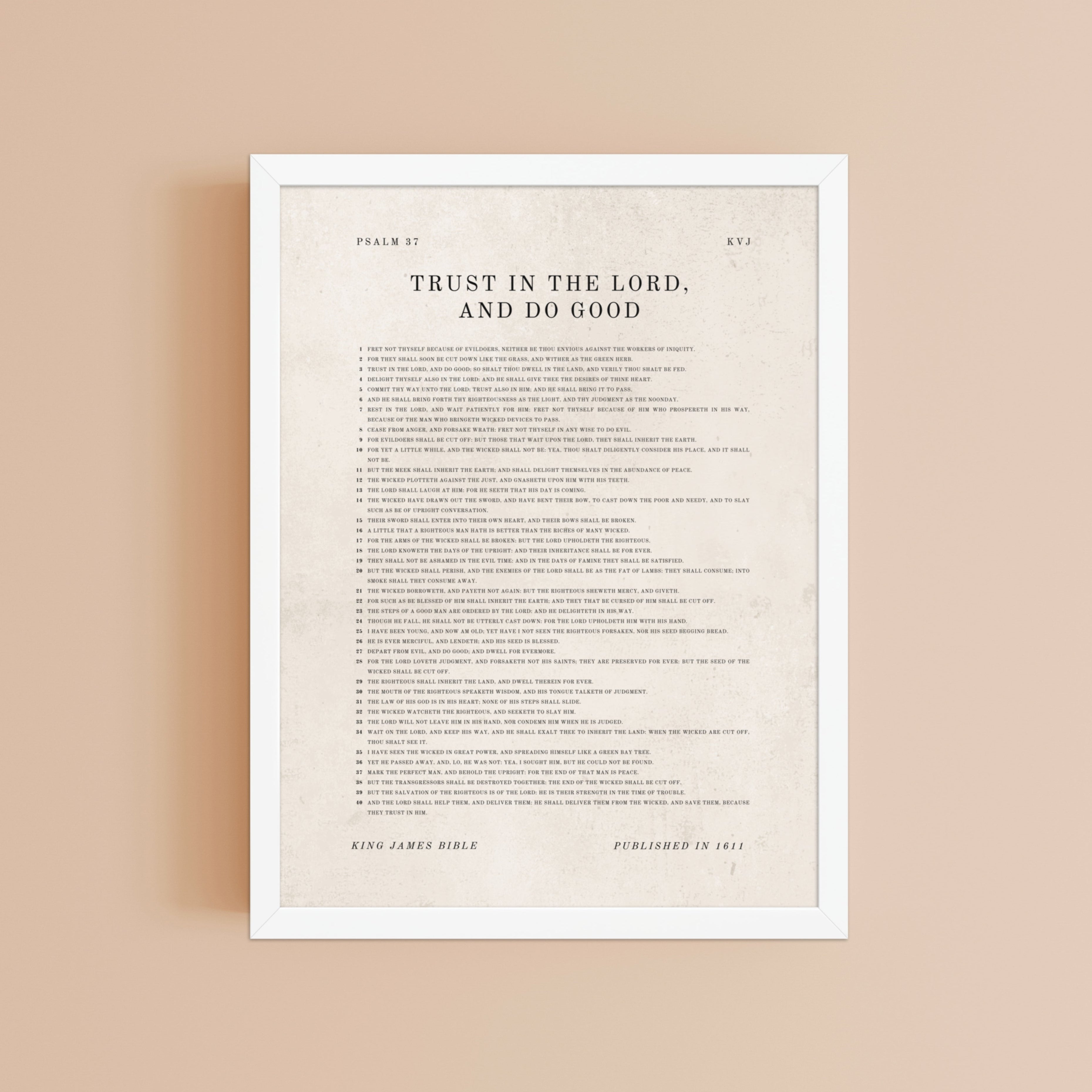 Psalm 37 Entire Chapter On Beige
