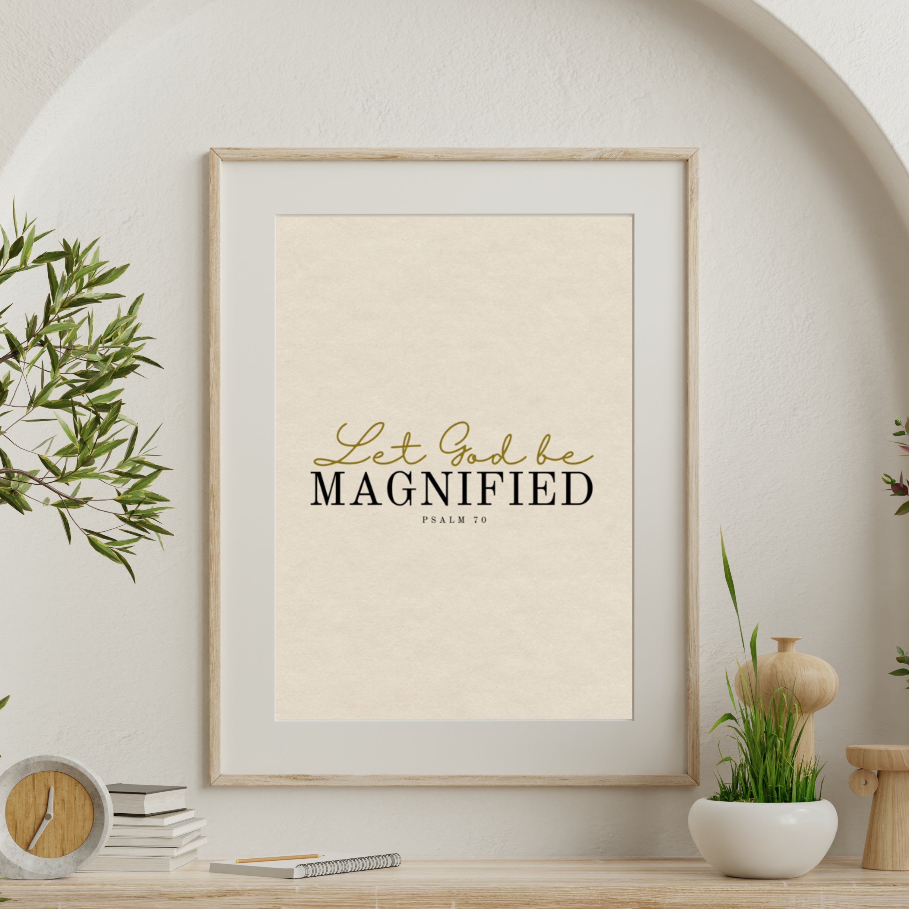 Psalm 70 Quote Gold- Black Font Light Or Dark Background