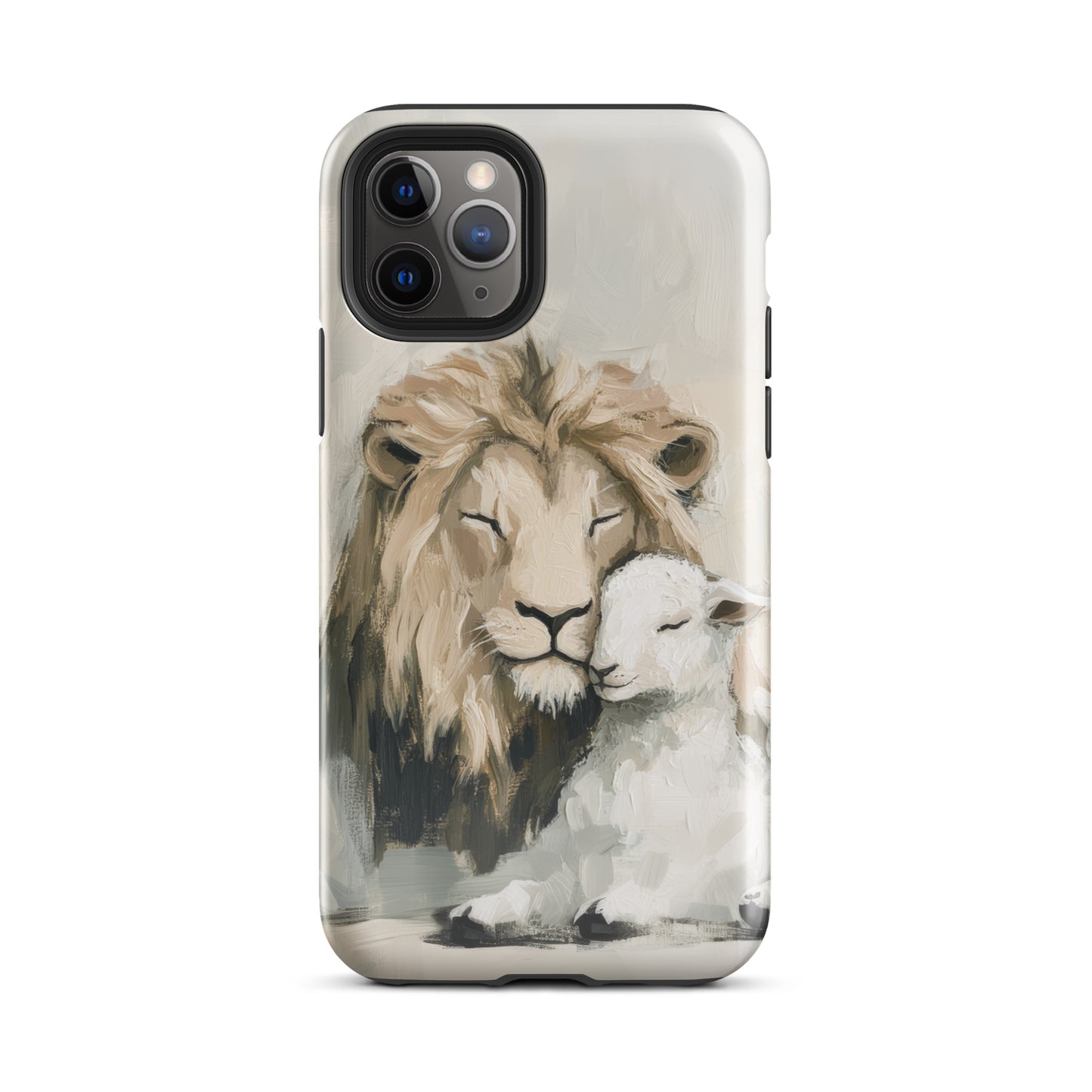 Lion and the Lamb On Gray - Tough Case for iPhone® and Samsung  