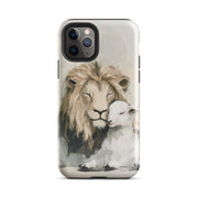 Lion and the Lamb On Gray - Tough Case for iPhone® and Samsung  