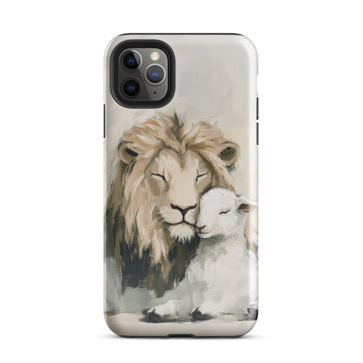 Lion and the Lamb On Gray - Tough Case for iPhone® and Samsung  