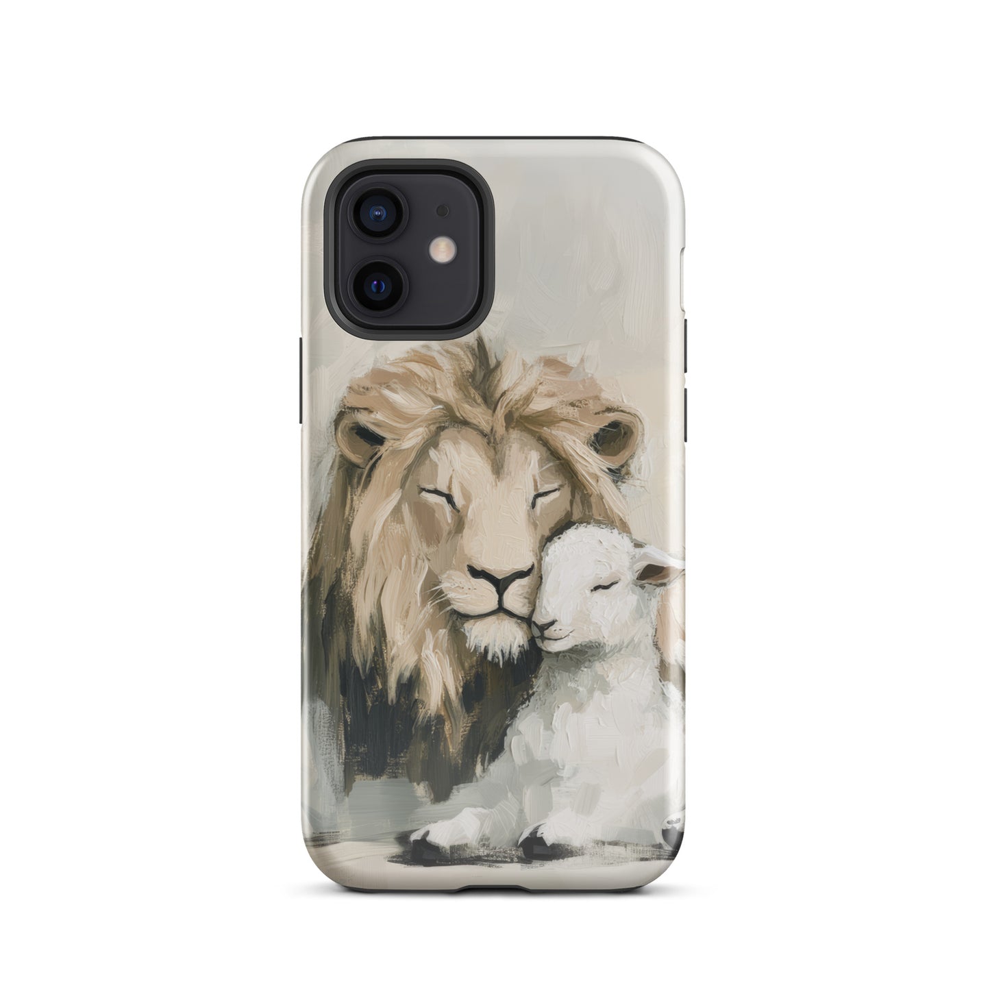 Lion and the Lamb On Gray - Tough Case for iPhone® and Samsung  