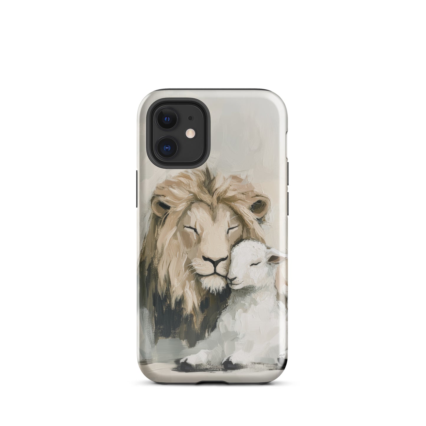 Lion and the Lamb On Gray - Tough Case for iPhone® and Samsung  