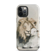 Lion and the Lamb On Gray - Tough Case for iPhone® and Samsung  